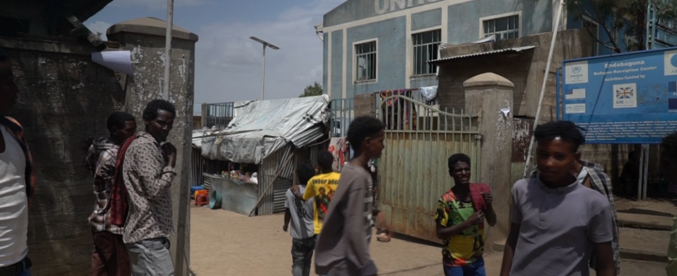 in the Endabaguna camp the flow of refugees from Tigray