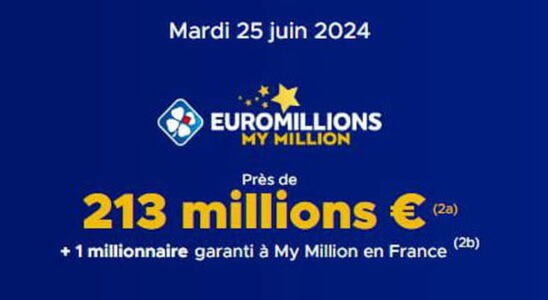 the draw of this Tuesday June 25 2024 213 million