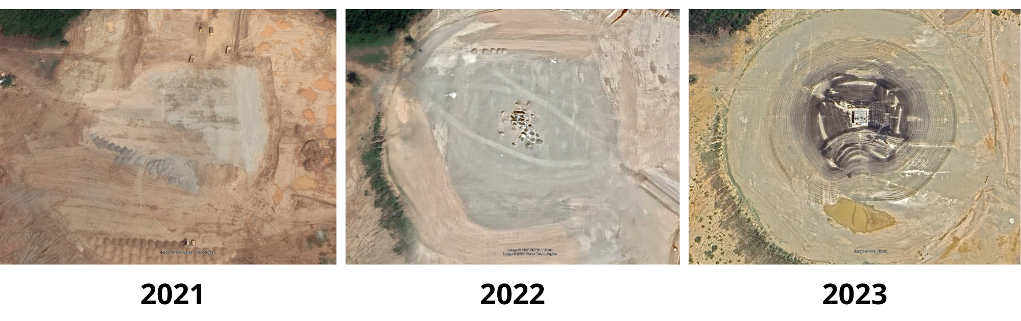 Evolution of the El Salao listening site in the province of Santiago