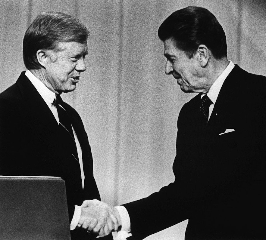 Jimmy Carter and Ronald Reagan