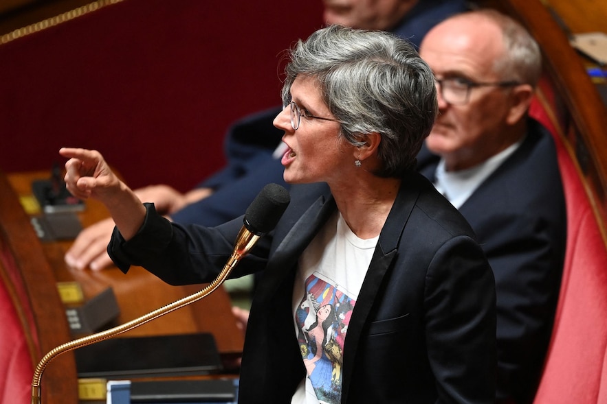 Sandrine Rousseau on August 3, 2022 at the National Assembly.