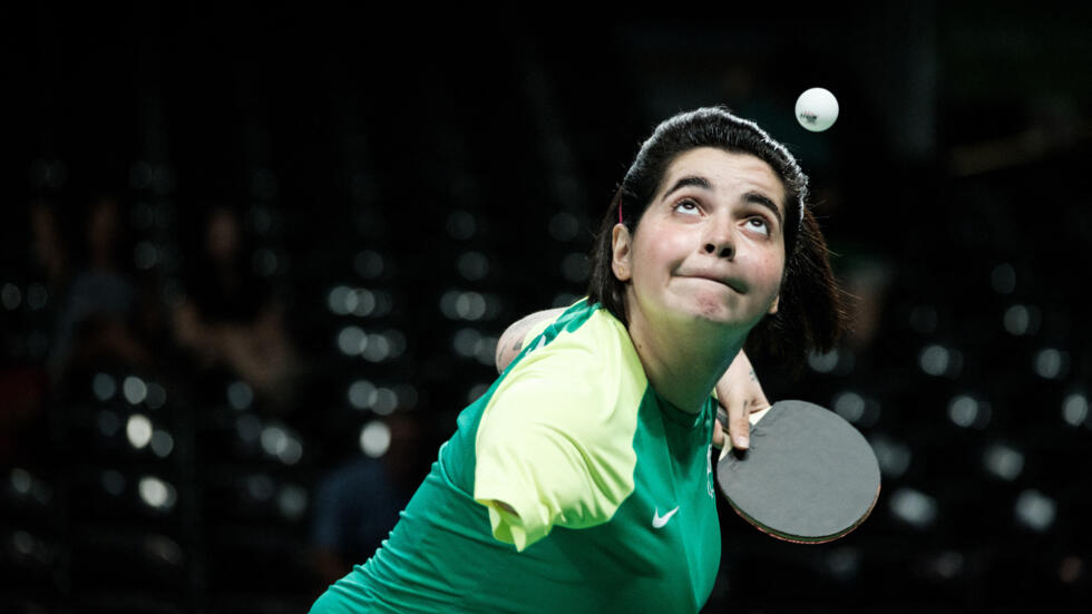 Bruna Costa Alexandre during the table tennis women's team quarterfinal match at the Rio 2016 Paralympic Games at Riocentro in Rio de Janeiro on September 14, 2016.