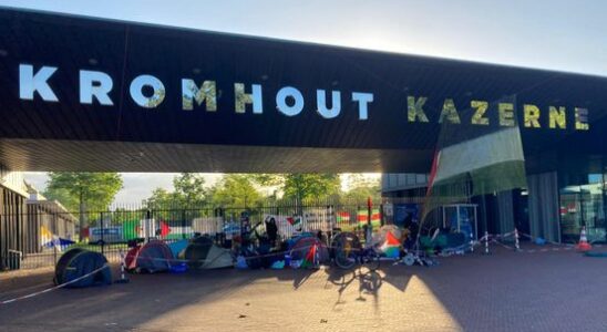 Activists camp out at the Royal Netherlands Army headquarters in