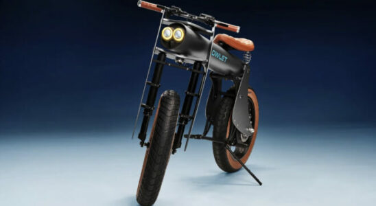 An electric motorcycle from Owlet that draws attention with its