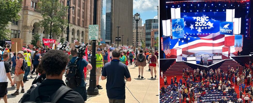 Demonstration against Trump in Milwaukee