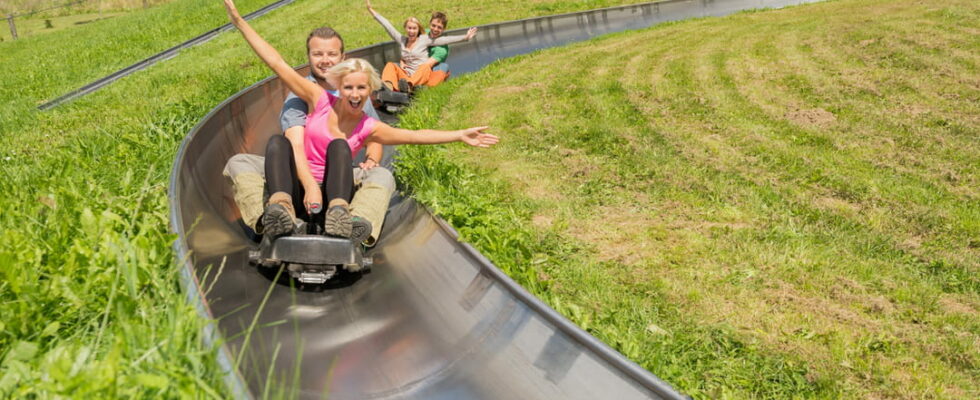 Hitting the slopes on a summer toboggan