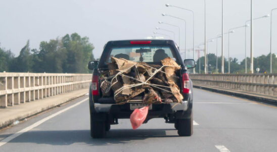 Many French people go on holiday with an over loaded car