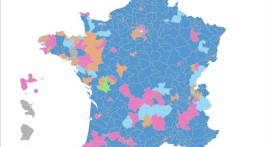 Map of legislative election results first round scores by constituency