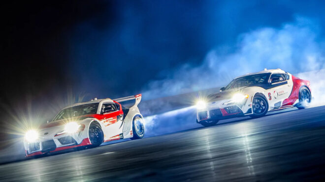 Toyota performs worlds first autonomous dual drift Video