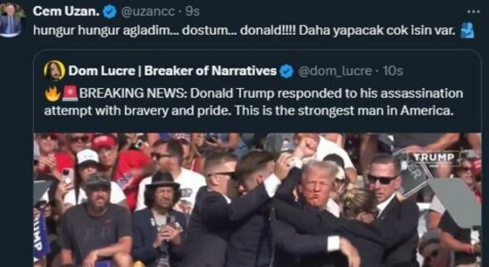 Trump burst into tears when he was shot Cem Uzans