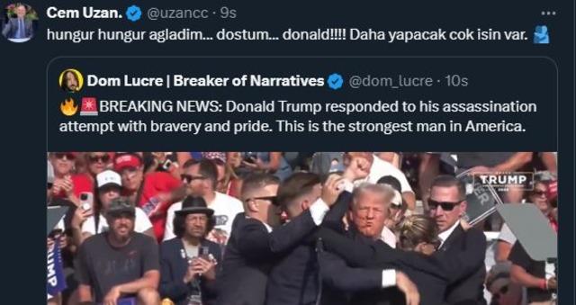 Trump burst into tears when he was shot Cem Uzans