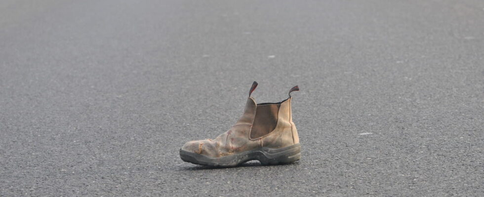 Why do we often find orphaned shoes on the highway