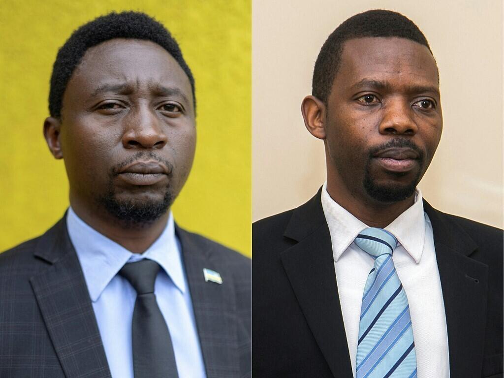 Frank Habineza (L) and Philippe Mpayimana (R) are the only two candidates allowed to run in the presidential election against incumbent President Paul Kagame. They were already candidates in the previous election in 2017.