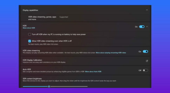 A nice HDR tuning option is coming to Windows 11
