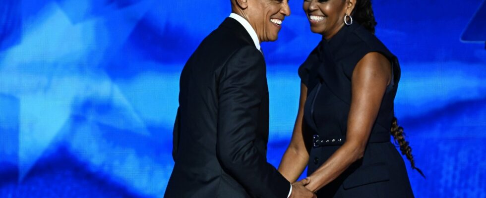 At the Democratic convention the Obama couple put on a