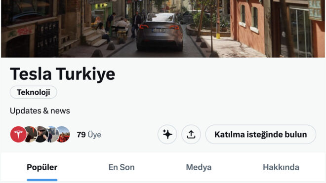 Berk Tezveren announced Tesla Turkiye Community is opened