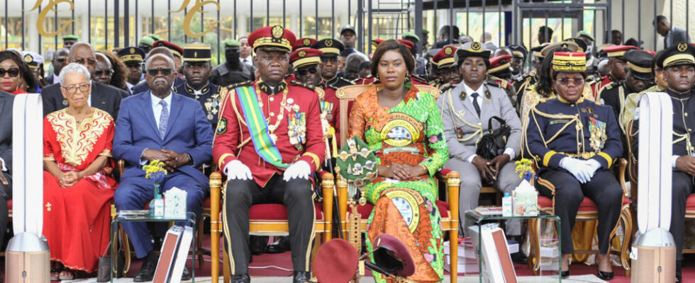 Gabon Celebration of the liberation coup one year after the