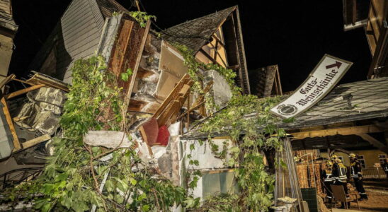 Hotel collapses one dead eight trapped under rubble