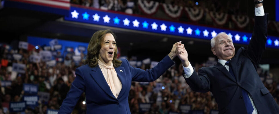 Kamala Harris first meeting with her new vice president Tim