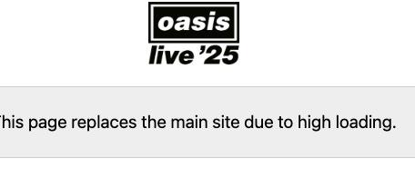 Now the tickets are released the website is messed