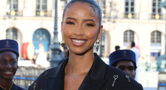 On holiday in the sun Flora Coquerel shows off her