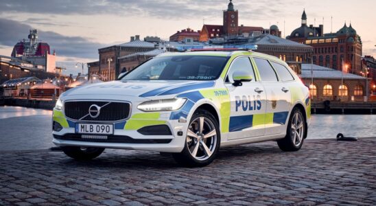 Police cars are so much faster than a normal Volvo