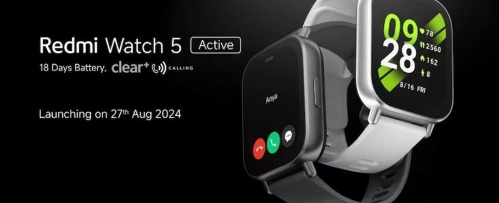 Redmi Smartwatch Watch 5 Active Comes with 18 Day Battery Life