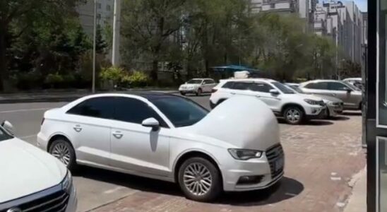 Shocking image in China Extreme heat turned cars into this