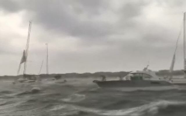 Storm hits Spains Ibiza Island Dozens of luxury boats capsize