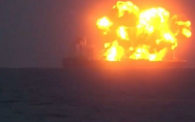 They hit the Greek ship Attack from the Houthis in