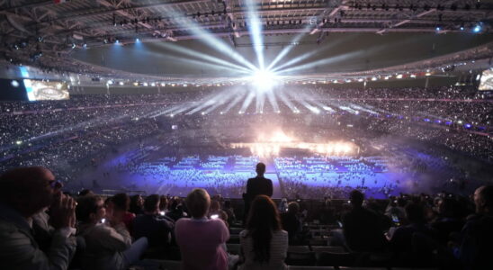 An electro show at the Stade de France