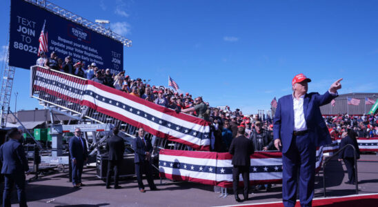 Donald Trump in Wisconsin three days before the debate against