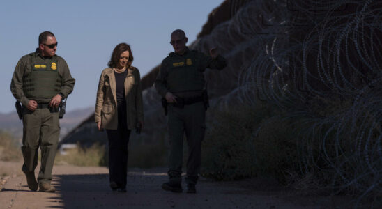 Kamala Harris promises firmness during trip to border with Mexico